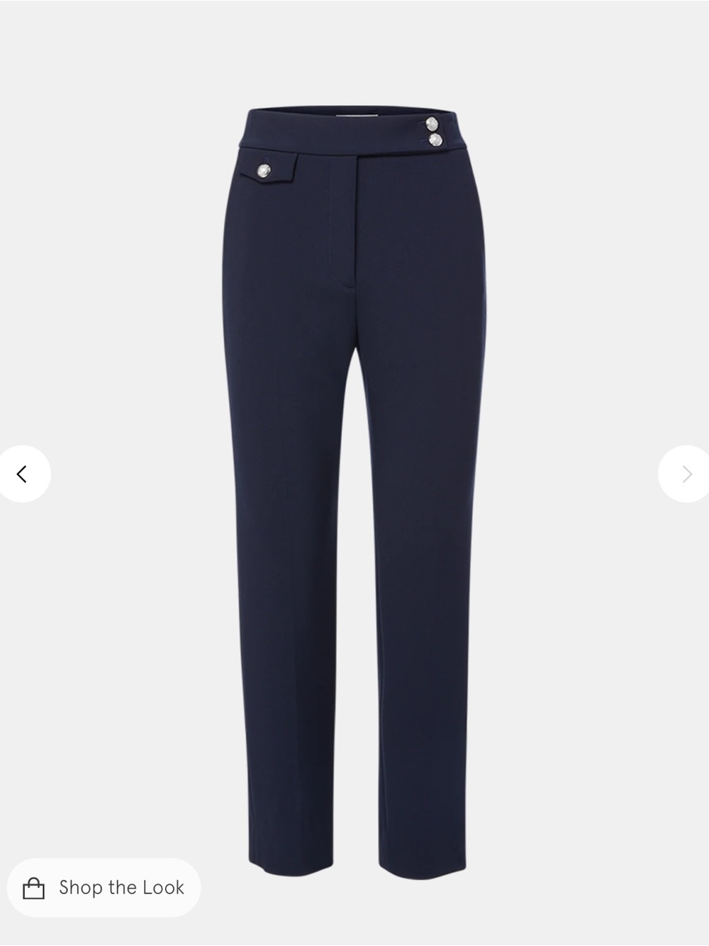Veronica Beard Renzo Crop Trousers Pants in Navy/Silver Sz 12 $448 - Picture 14 of 15